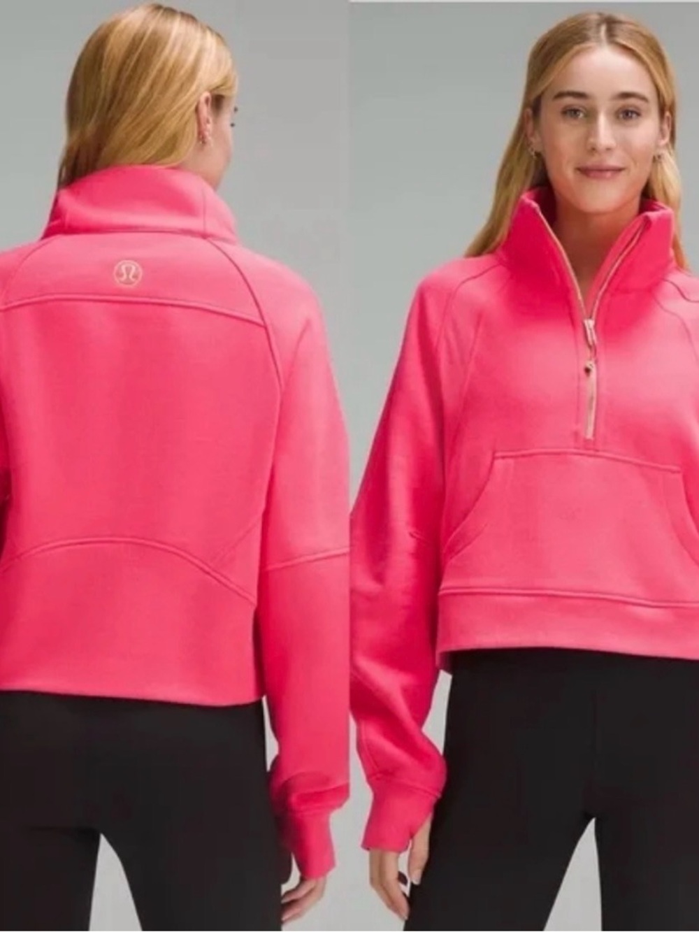 Lululemon Scuba Oversized Funnel-Neck Half Zip (Glaze Pink/Gold) Size M/L